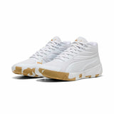 Scarpe da basket Puma Court Pro uomo in bianco con suola in gomma per prestazioni ottimali in campo.