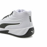 Scarpe da basket Puma uomo bianche e nere, design moderno e supporto per il gioco