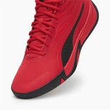 Scarpe da basket Puma uomo rosse con design moderno e suola antiscivolo per prestazioni ottimali in campo