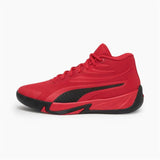 Scarpe da basket Puma uomo in rosso con design leggero e suola resistente per prestazioni elevate