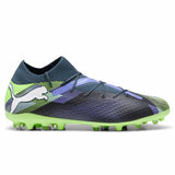 Scarpe da calcio Puma Future 7 Pro uomo in verde e blu con suola adatta per terreni compatti