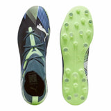 Scarpe da calcio Puma Future 7 uomo in blu e verde con suola a tacchetti per prestazioni ottimali