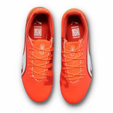 Scarpe da calcio Puma King adulte in arancione con profilo aerodinamico per prestazioni elevate sul campo