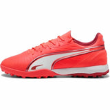 Scarpe da calcio Puma King uomo in rosso brillante con suola perfetta per campi in erba sintetica
