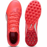 Scarpe da calcio Puma King uomo rosse con suola in gomma per miglior aderenza sul campo
