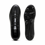 Scarpe da calcio Puma Ultra uomo nere con suola in gomma e design aerodinamico per prestazioni elevate