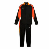 Tuta Puma uomo nera con dettagli arancioni, ideale per sport e attività all'aperto