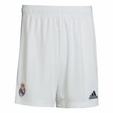 short calcio ufficiali Real Madrid 2023 in bianco con logo e design elegante
