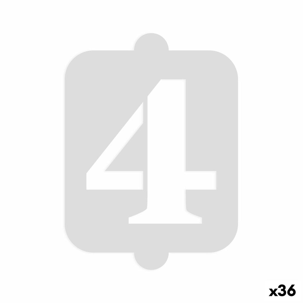Modello per torta Algon Numeri 4 36 Unità
