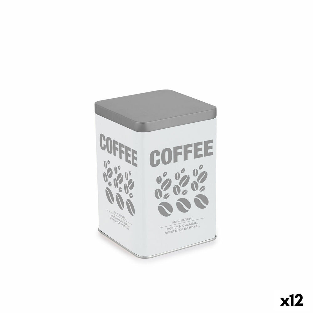 Barattolo in Metallo Quttin COFFEE Metallo 10,5 x 10,5 x 15 cm (12 Unità)