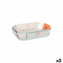 Teglia da Cucina MasterChef Rettangolare 2,2 L 27 x 18 cm (5 Unità)