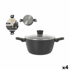 Casseruola con coperchio MasterChef 24 cm (4 Unità)