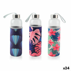 Bottiglia d'acqua Bewinner Vetro 600 ml (24 Unità)