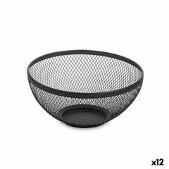 Portafrutta Confortime Nero Metallo 26 x 12,5 cm (12 Unità)