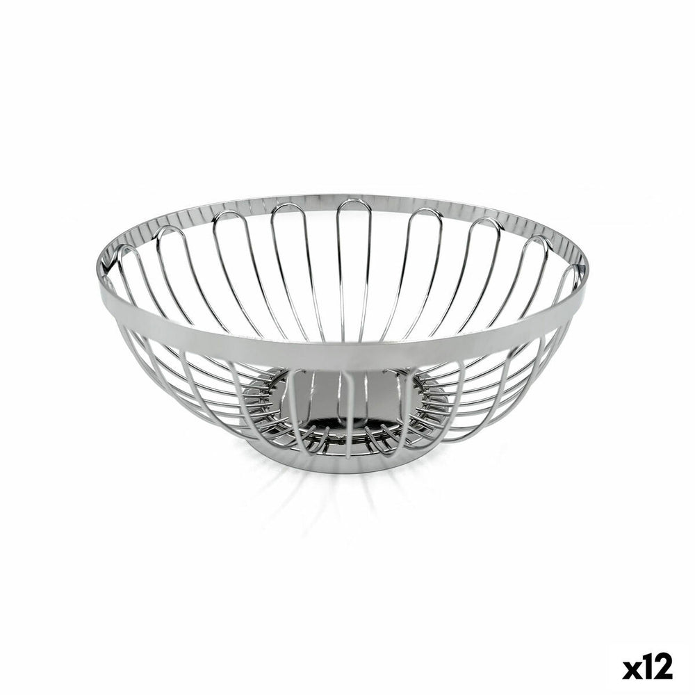 Portapane My Bar Argentato Metallo ø 20,5 x 8,5 cm (12 Unità)