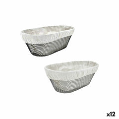 Bread Basket Metal Oval 28 x 15 x 10 cm (12 Units)