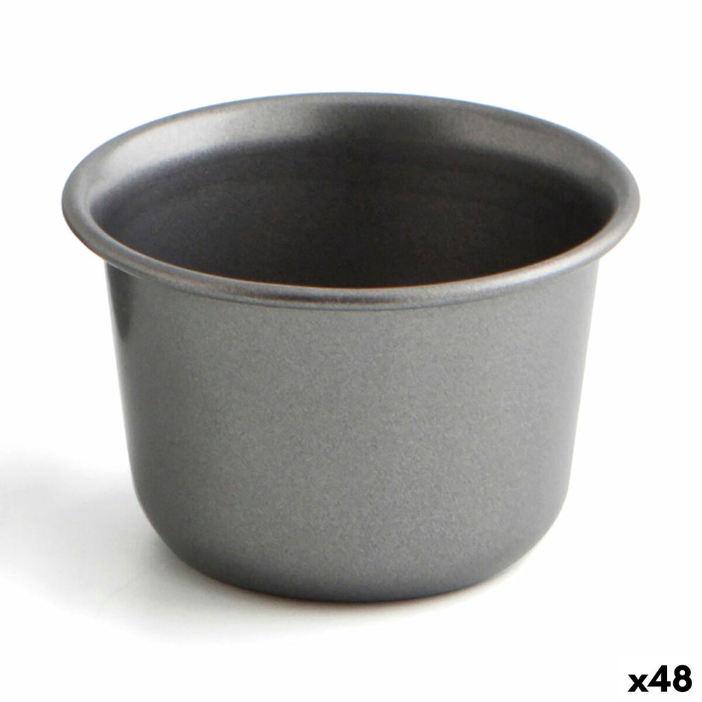 Stampo per Budino Quid Sweet Grey Nero Metallo (48 Unità)