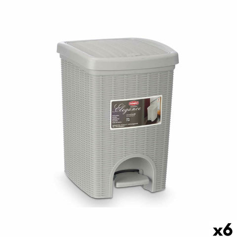 Cestino Stefanplast 30798 30798 Grigio chiaro Plastica 20 L (6 Unità)