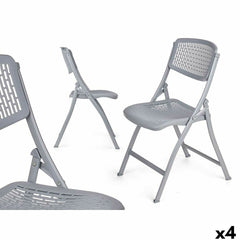 Sedia Pieghevole ZJ-Y59GR Grigio 59 x 50 x 82 cm 108 x 13,5 x 50 cm (4 Unità)