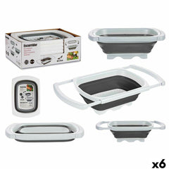 Colador Kinvara Blanco Gris Polipropileno TPR 60 x 26 x 12 cm 39,5 x 4,5 x 26 cm (6 Unidades)