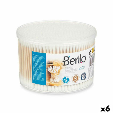 Bastoncini di Cotone Berilo Cotone Bambù 6 Unità