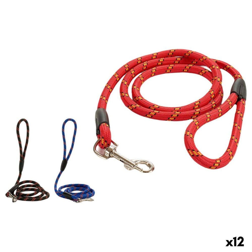 Guinzaglio per Cani Mascow Azzurro Nero Rosso 120 x 1,2 x 6 cm (12 Unità)