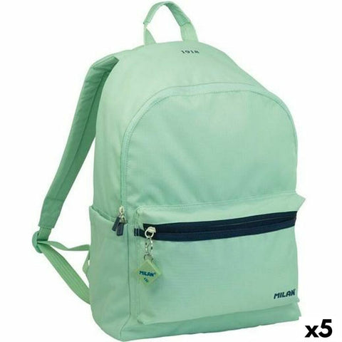 Casual Backpack Milan Green 22 L 41 x 30 x 18 cm (5 Units)