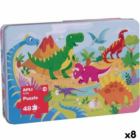 Puzzle Apli 48 x 32 cm Dinosauri 48 Pezzi (8 Unità)