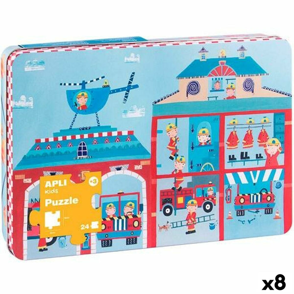 Puzzle Apli 48 x 32 cm Pompiere 24 Pezzi (8 Unità)