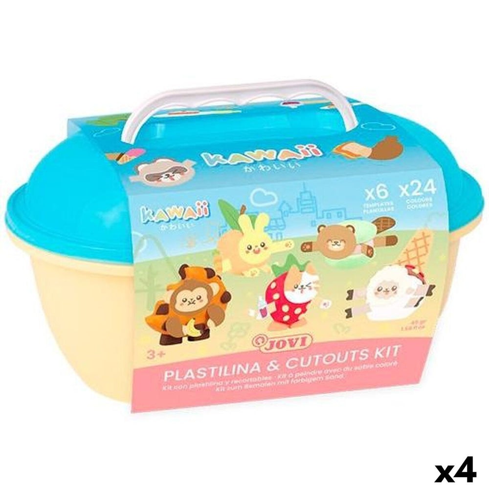 Set di Plastilina Jovi KAWAII AIR DRY Multicolore (4 Unità)