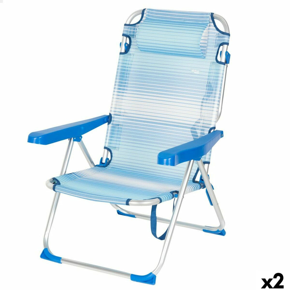 Sedia da Spiaggia Aktive 48 x 90 x 60 cm (2 Unità)