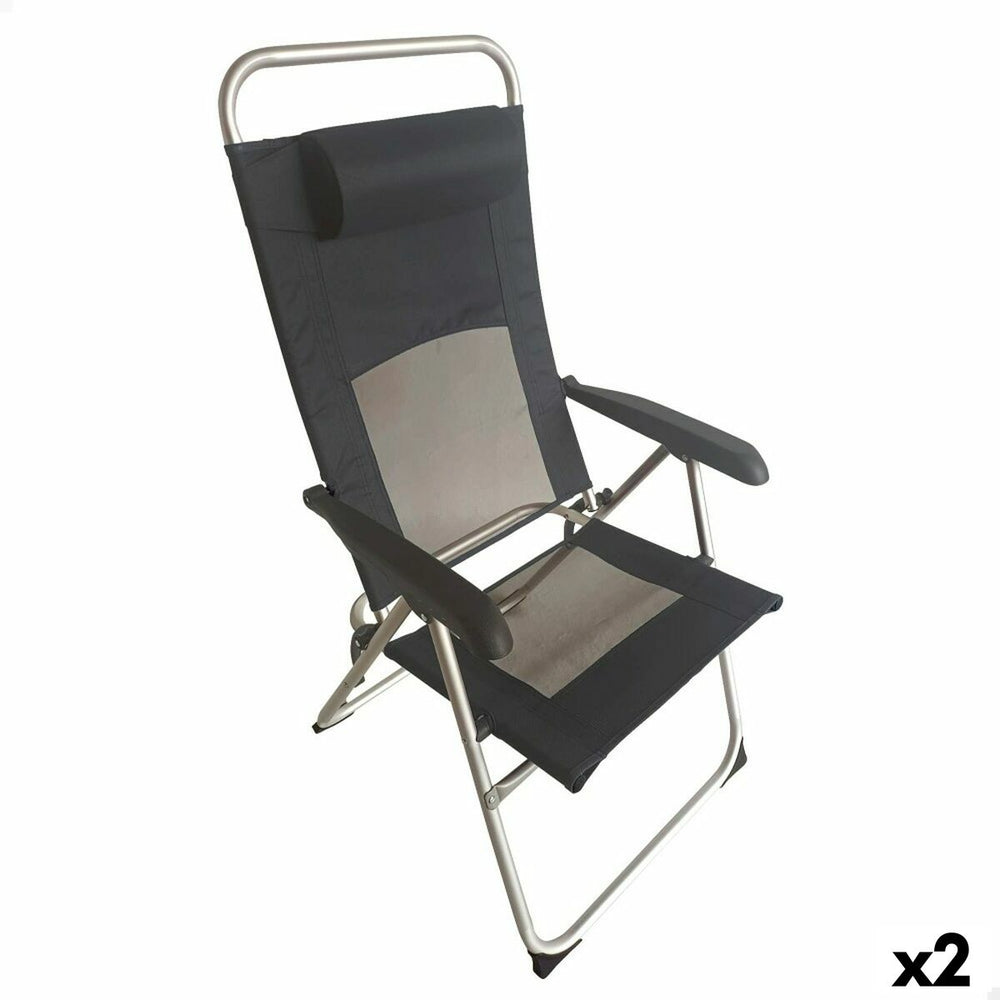 Sedia Pieghevole con Poggiatesta Aktive 48 x 114 x 63 cm