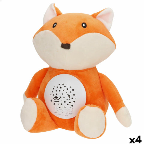 Peluche Proiettore LED Colorbaby Stoffa Plastica 25 x 27 x 13 cm (4 Unità)