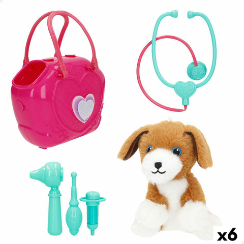 Peluche Colorbaby Stoffa Plastica 10 x 17 x 9 cm (6 Unità)