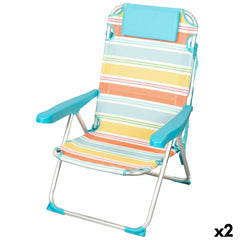 Sedia da Spiaggia Aktive 48 x 90 x 60 cm (2 Unità)