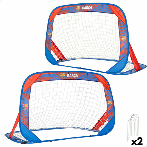 Set di 2 porte da calcio F.C. Barcelona 120 x 80 x 80 cm (2 Unità)