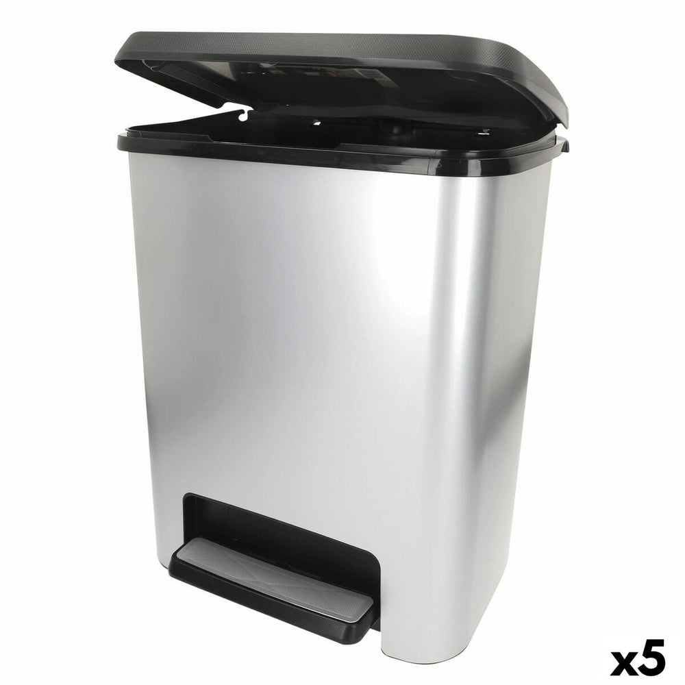 Cubo de basura Curver Gris Plástico 25 L (5 Unidades)