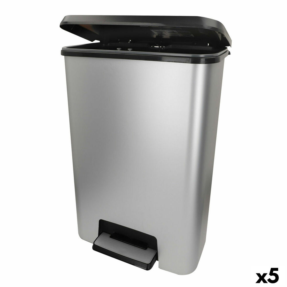 Secchio della spazzatura Curver Grigio Plastica 50 L (5 Unità)