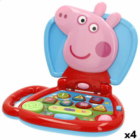 Computer giocattolo Peppa Pig Inglese 20 x 17 x 14 cm Multicolore (4 Unità)
