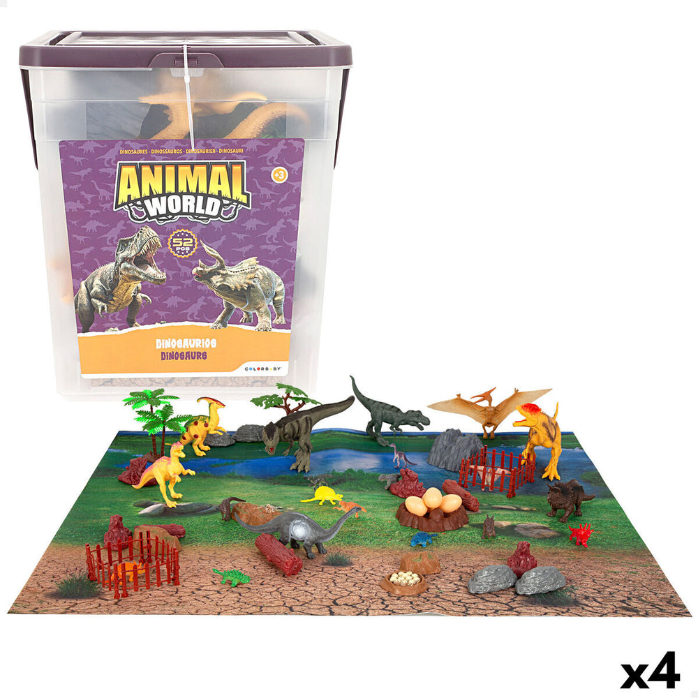 Set Dinosauri Colorbaby 20 x 12 x 7 cm 52 Pezzi 4 Unità