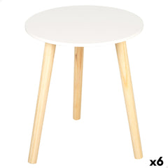Mesa auxiliar Max Home Blanco 35 x 40 x 35 cm (6 Unidades)