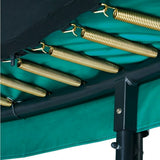 Particolare del trampolino elastico da giardino Salta con molle dorate e struttura resistente per il massimo divertimento