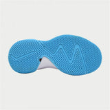 Suola in gomma blu delle scarpe basket bambini Peak con design antiscivolo per una migliore aderenza in campo