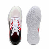 Scarpe da basket Puma Dagger uomo in bianco e rosso, con suola antiscivolo per prestazioni ottimali