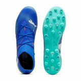 Scarpe da calcio Puma Future 7 adulti in blu con suola anti-scivolo e design innovativo