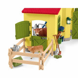 Casa da gioco Schleich per bambini con mucca e vitello in un ambiente rustico