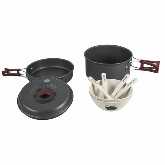 Set utensili cucina innovativi di Kandbase per campeggio ed escursionismo con pentole e ciotole leggere