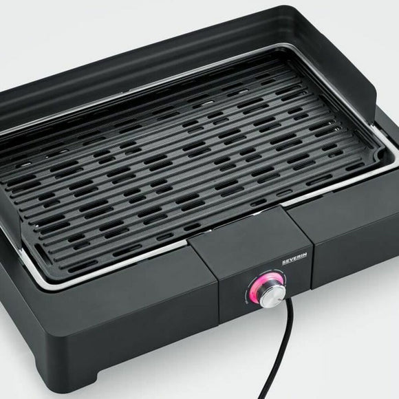 Barbecue elettrico Severin PG8567 con griglia in ghisa e manopola di regolazione della temperatura