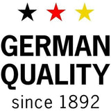 Logo di qualità tedesca con le stelle e la scritta German Quality dal 1892
