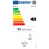 Etichetta energetica del frigorifero combinato Siemens AG KU21RADE0 con classe E e consumo di 93 kWh/anno